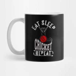 Eat Sleep Cricket Repeat Mug